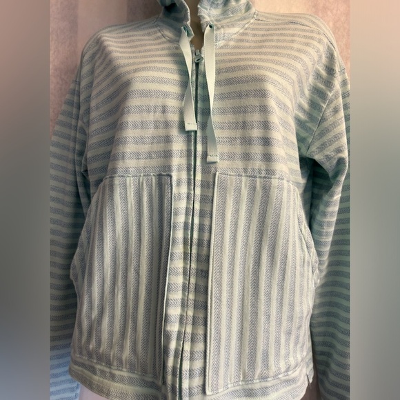 Columbia women’s Melody Spring full zip striped lined hooded jacket Sz-M R9 - Picture 4 of 13